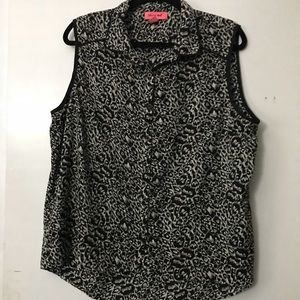 Plus Size Animal Print Sleeveless